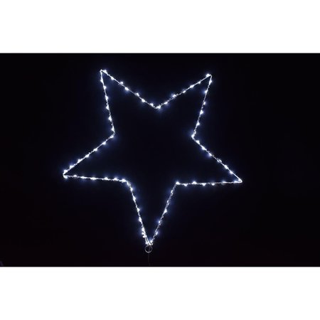 PERFECT HOLIDAY Large 120 LED Star Plug In UL Frame Lights White 5125